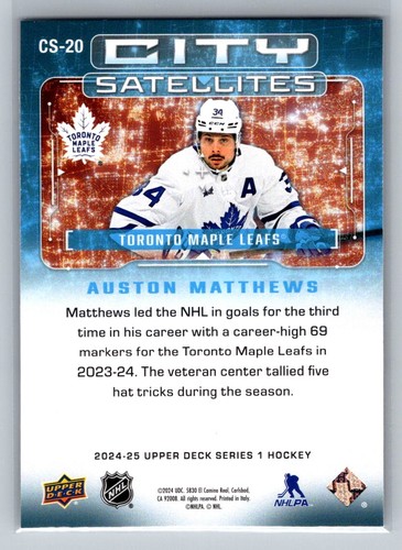 2024-25 Upper Deck City Satellites Auston Matthews Toronto Maple Leafs #CS-20 - Bild 2 von 2