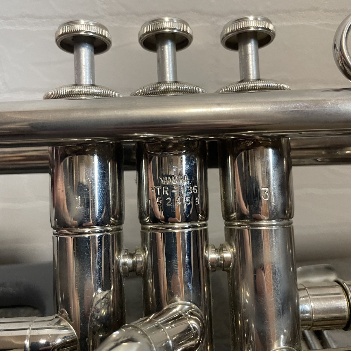 YAMAHA YTR-136 Trumpet Silver Color with Hard Case Mouthpiece