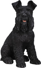 Hi-Line Gift Ltd 87983S-BK Black Schnauzer Garden Statue