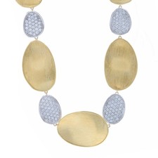 Marco Bicego Lunaria Diamante Spazzolato Collana 44.5cm Oro Giallo 18k Rd