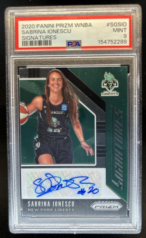 2020-21 Panini Prizm WNBA Sabrina Ionescu Signatures RC Auto #SG-SIO PSA 9