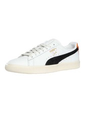 Puma Clyde Base Trainers, White/Black/Rickie Orange - 10 US