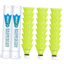 Nylon Badminton Shuttlecocks, 12/Pack Badminton Birdies 24 Yellow