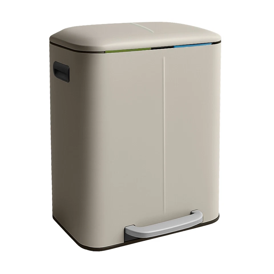 Mülleimer Mülltrennsystem Doppelmülleimer Abfalleimer Mülltrenner 2 Fächer Küche - Bild 3 von 4