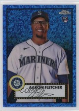 2021 Chrome Platinum Anniversary Blue Mini-Diamond Refractor Aaron Fletcher 1jk7