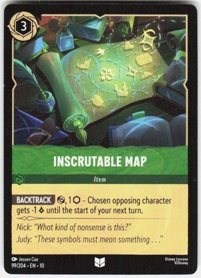 Inscrutable Map 99/204 Whispers in the Well Disney Lorcana