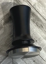 Coffee Tamper Espresso Calibrated Spring Loaded Adjustable Steel Black Handle