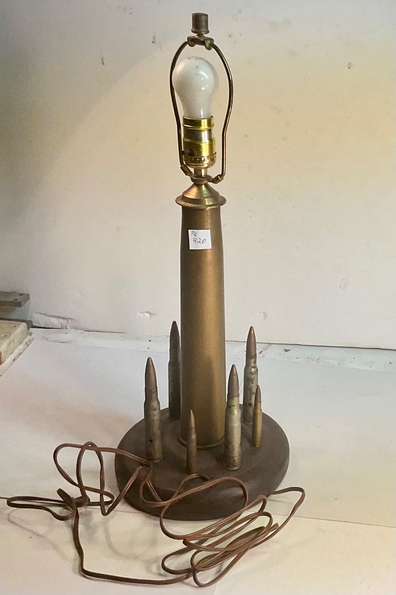 420 US ARMY/NAVY WW2 TRENCH ART LAMP - WORKS | eBay