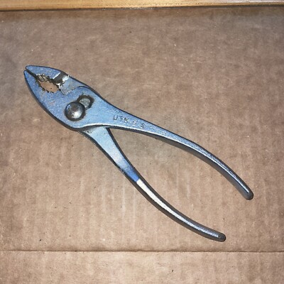Vintage 6-1/2'' UTK 5 6 SLIP JOINT PLIERS WITH WIRE CUTTER ! USA ! See Photos !