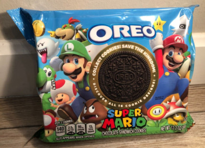 SUPER MARIO OREO COOKIES NEW 12.2 OZ. UNOPENED PACKAGE PRINCESS PEACH BOWSER