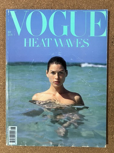 VOGUE UK Magazin Carré Otis Juli 1989 Vintage britische Mode
