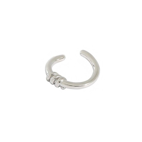 Pendiente con clip de plata esterlina 925 retorcido Kont A1689 - Imagen 4 de 11