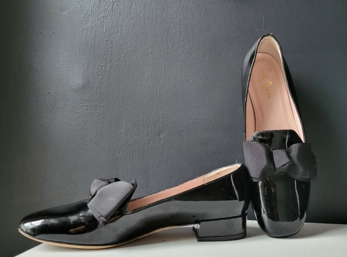 KATE SPADE BLACK GENUINE PATENT LEATHER