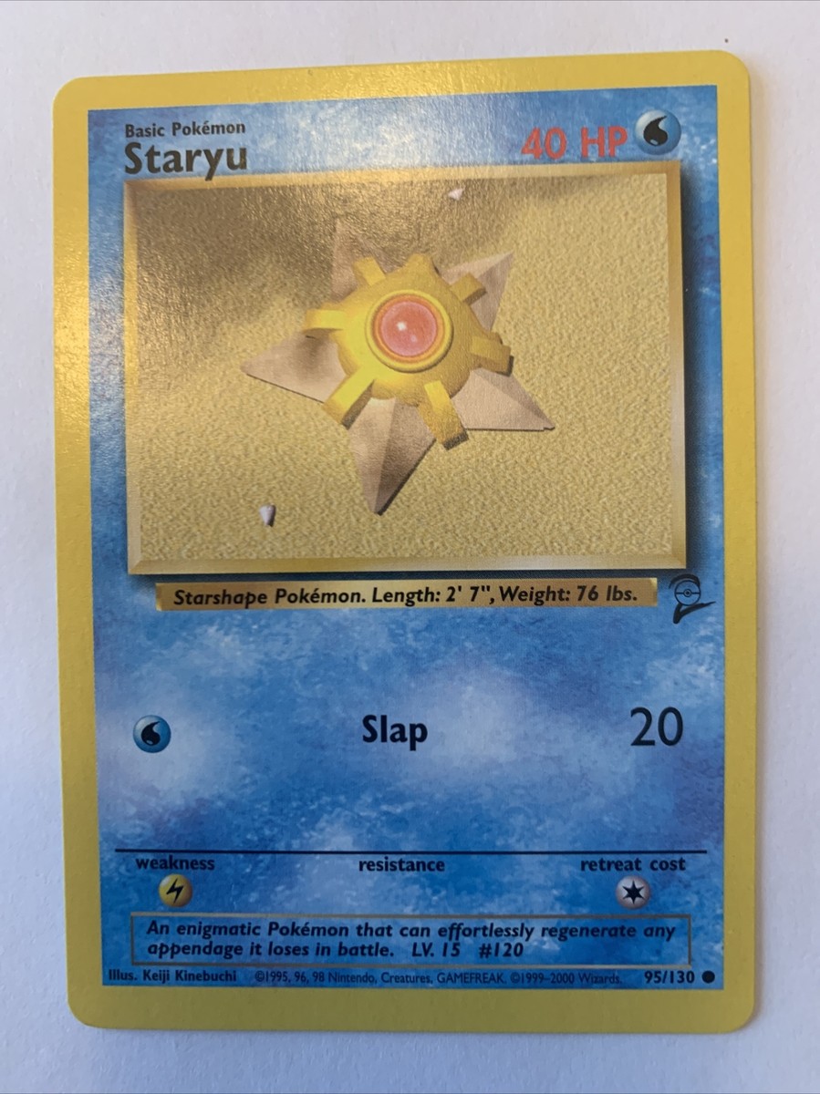 Pokemon Card Staryu 95/130 Base Set 2 Common NM (Near Mint) Condition