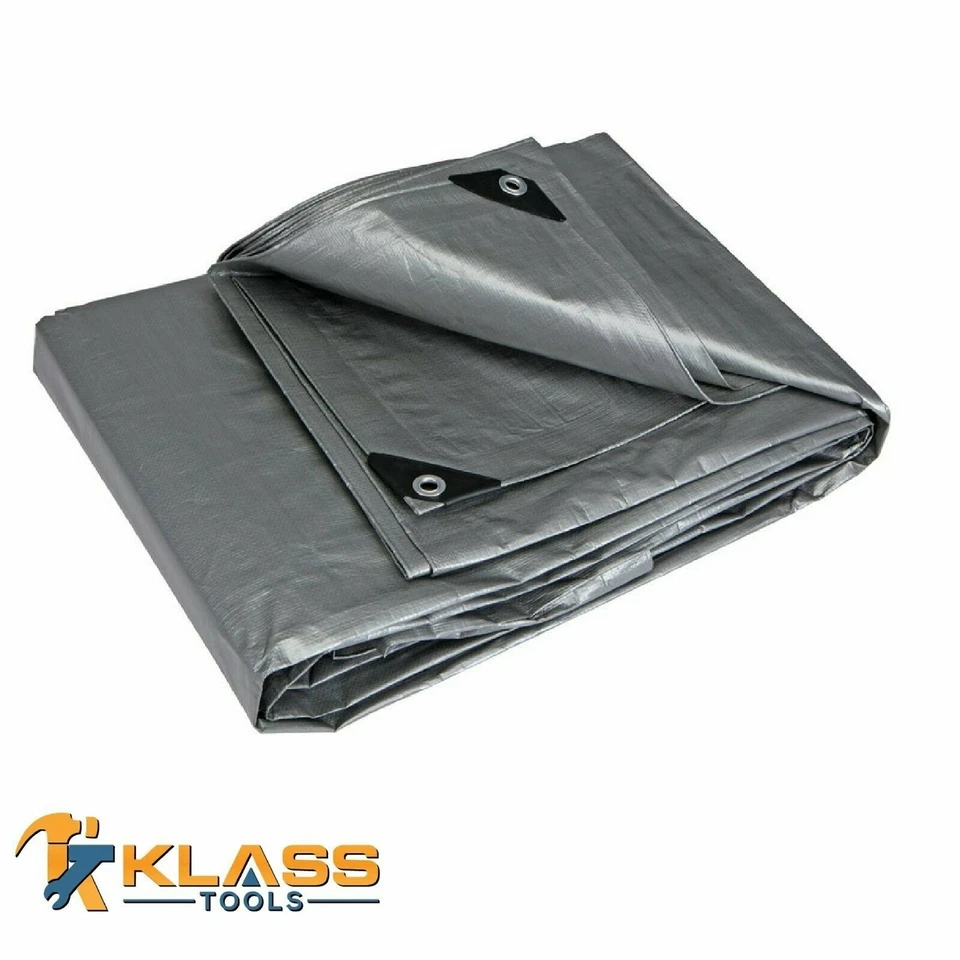KLASSTOOLS Heavy Duty Silver Tarp (52 Sizes Available)