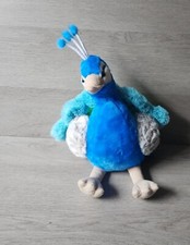 Peacock Plush Bird by The Petting Zoo Stuffed Animal 16  Long 9  Wide W Tags