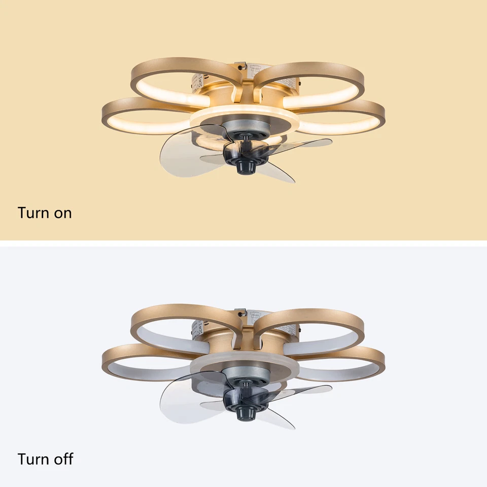 Adjustable Fan 20 In 6500-4000-3000k Ceiling Fan Light W/ Remote, 3 Light Colors - Image 3 of 4