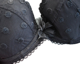 $120 NEW AUBADE Liberty POLKA DOTS PUSH UP Bra US/UK-30D EUR-65D FR-80D