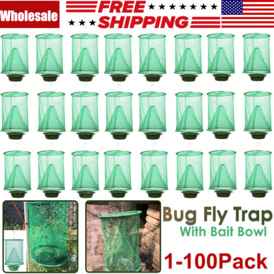Bug Fly Trap Cage Reusable Pasture Outdoor Ranch Garden Horse Barn Farm Yard Lot