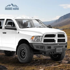 HEAVY DUTY BLACK STEEL FRONT BUMPER BAR W/SKID PLATE FIT RAM 2500/3500 2010-2018