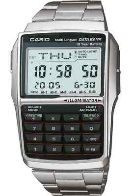 CASIO Databank Watch DBC32-1A/DBC32D-1A Silver Reverse Import From Japan New