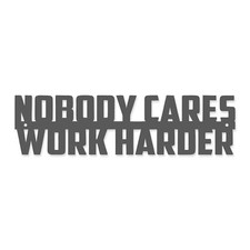 Nobody Cares Work Harder Metal Sign-Motivational Fitness Art for Home Gym,Off...