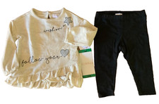 BCBG Girls L/S Top and Leggings Outfit Set Size 18 Months New with Tags