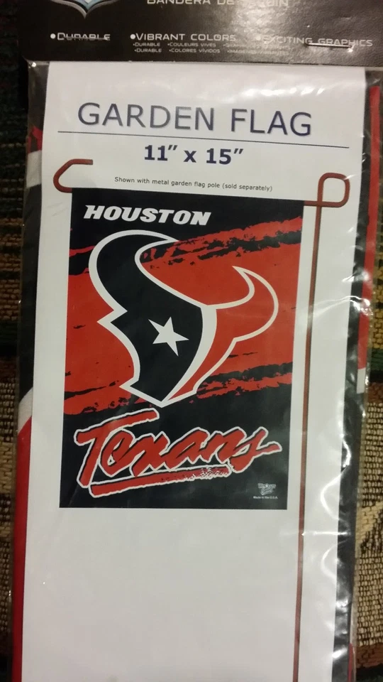Bandera de jardín HOUSTON TEXANS 11"x15" NUEVO Foto 2 de 3