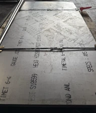 Titanium Sheet 6AL4V 12" x 36" x .037"