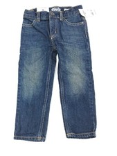 Toddler Boys OshKosh B'gosh Straight Blue Jeans Size 2T Adjustable Waist