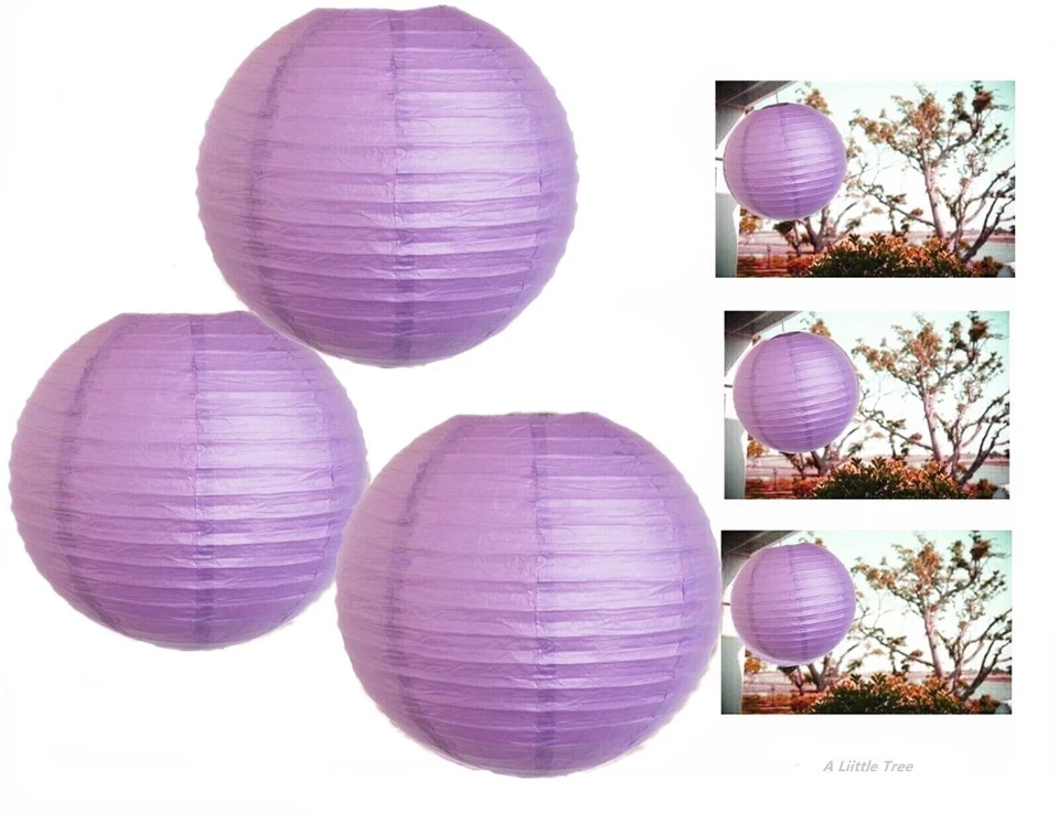 Linternas de Papel 3 Piezas Linternas de Papel Cumpleaños Boda Navidad Año Nuevo Fiesta Foto 4 de 4