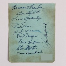 1939 St. Louis Cardinals Pepper Martin, Joe Medwick, Enos Slaughter Signed Al...