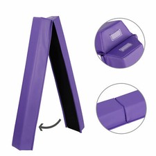 6ft Balance Beam Folding Gymnastics Beam Extra Firm Vinyl Tumbling Home Purple