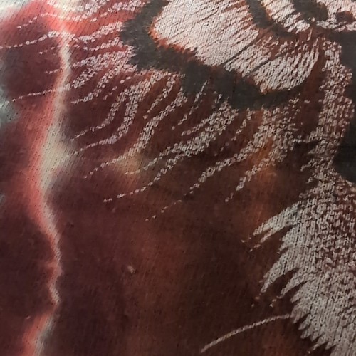 Camiseta De Colección Symmetria Tie Dye Tigre de Bengala Rayas Patrón "V" XL MUY RARA - Imagen 10 de 10