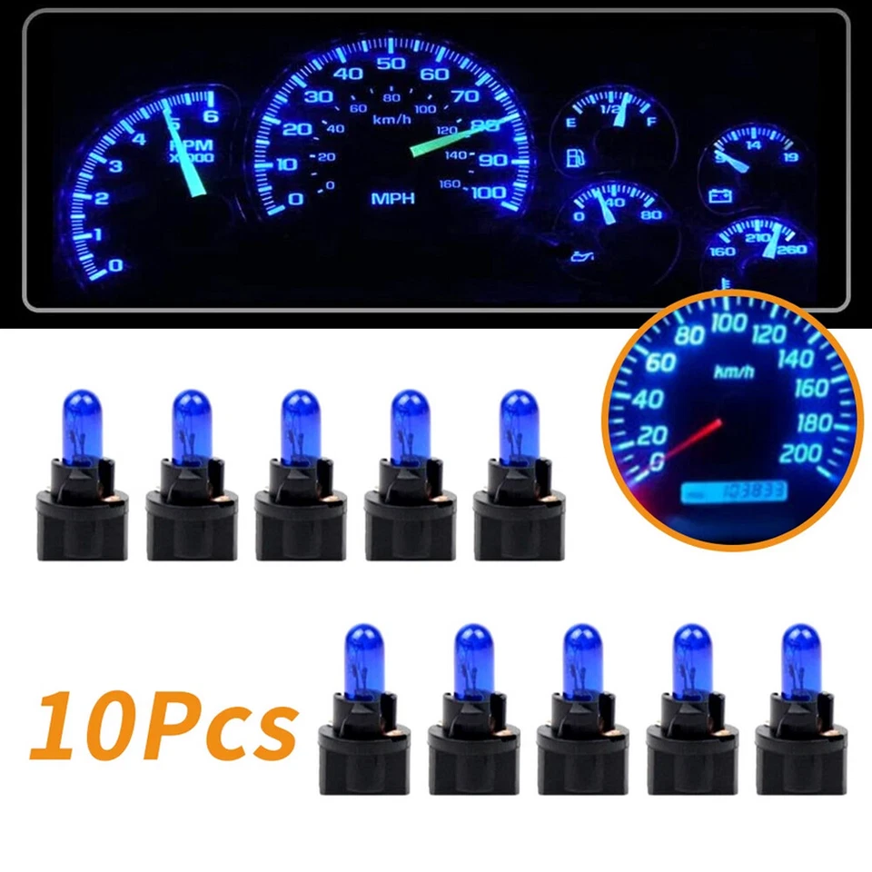 10 Piezas T5 SMD LED Instrumento Medidor Tablero Bombillas Indicadoras Lámpara Azul Foto 2 de 4
