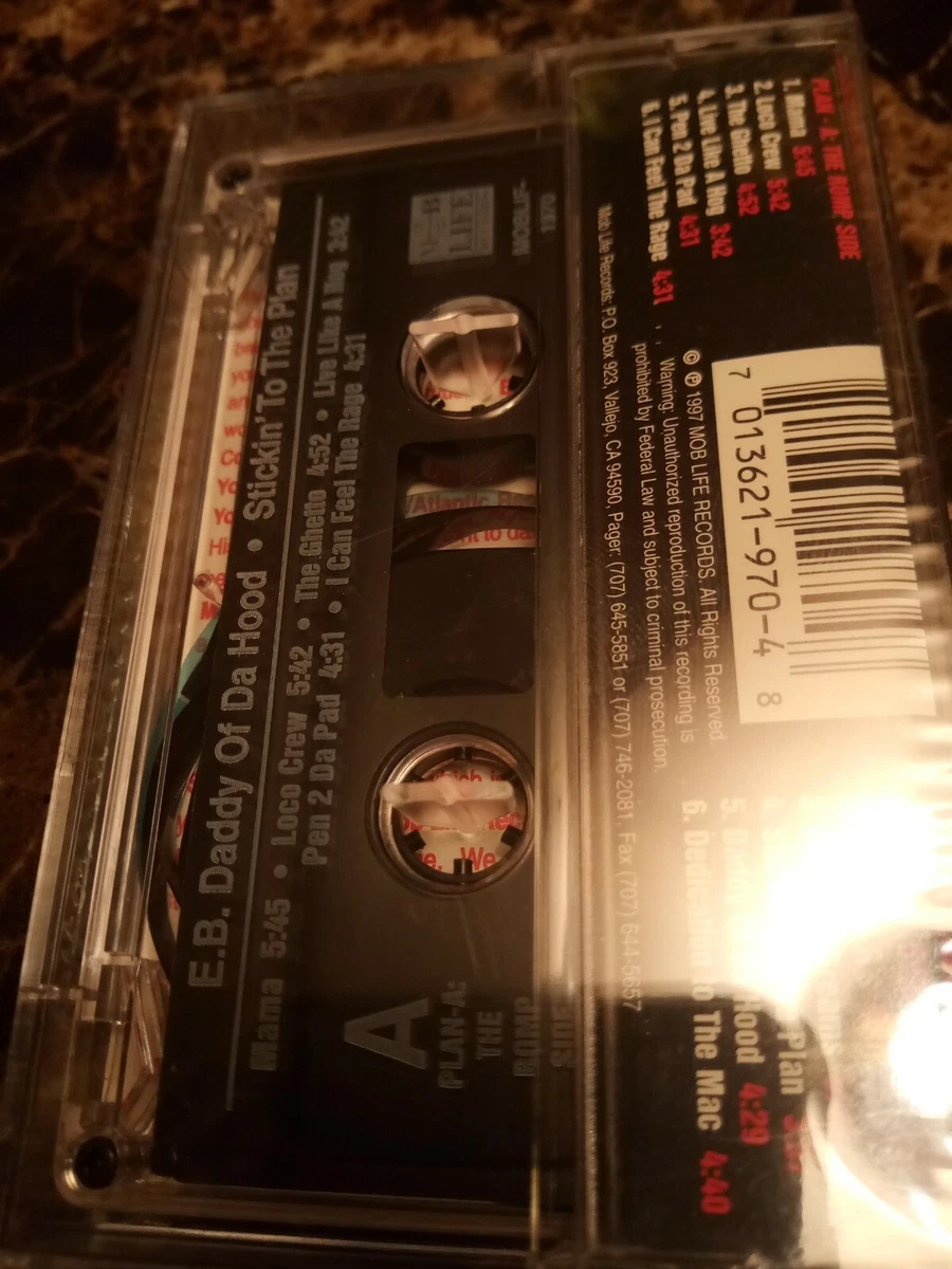 E.B. DADDY OF DA HOOD -STICKIN' TO THE PLAN---1997 BAY AREA RAP SEALED CASSETTE!