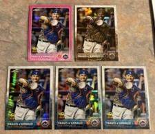 Travis d'Arnaud 2015 Topps Chrome Pink Sepia Prism Refractor Base LOT! #119