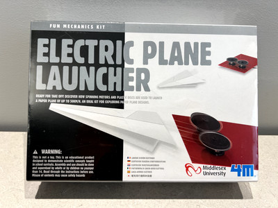 4M Electric Plane Launcher Kit Fun Mechanics Kit for Paper Airplanes New