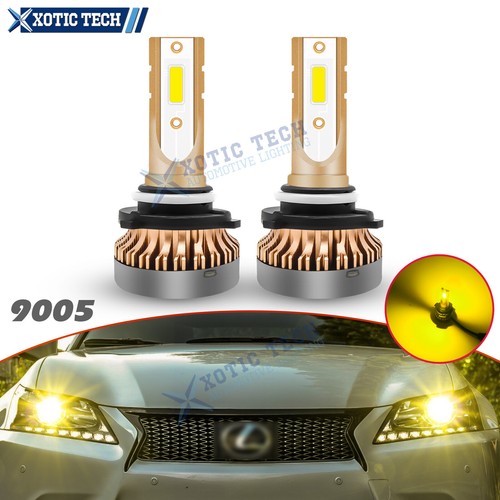 JDM 3000K Golden Yellow 9005 9011 LED Bulbs High Beam Headlight Kit For Lexus - 第 1/10 張圖片