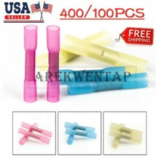 400/100x Waterproof Heat Shrink Wire Connectors Crimp Terminals Seal Butt Sleeve