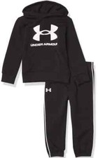 Under Armour Little Boys Black/White Symbol Jogger Set Size 4 NWT