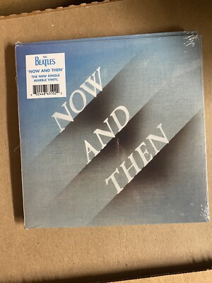 The Beatles Now And Then Blue /White Marble 7'' Single Vinyl NEW  SHIPS SAME DAY!