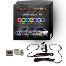 Rgb Angel Eye Led Halo Kit With Ir Remote For 95-05 Pontiac Grand Am Headlights Rgb Angel Eye Led Halo Kit With Ir Remote For 95-05 Pontiac Grand Am Headlights