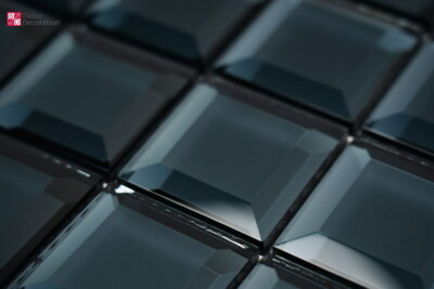 Mosaïque Miroir Gris 30x30 Cm En Verre 3D – Effet Brillant, Résiste Au Gel !