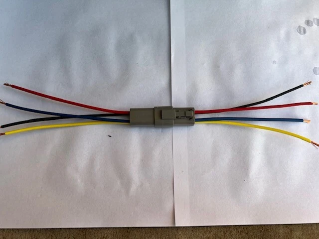 14 AWG Assembled Deutsch 4 Pin waterproof connector 6" wire  - Image 3 of 4