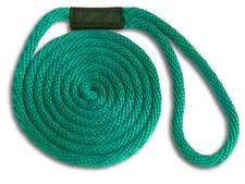 3/8" x 25' Teal Solid Braid Nylon Dock Lines - Made in USA