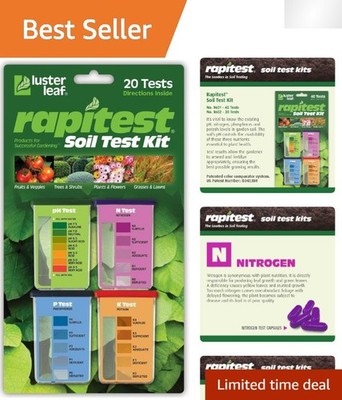 Easy-to-Use Soil  Kit - Analyze pH, Nitrogen, Phosphorus and Potash at Home