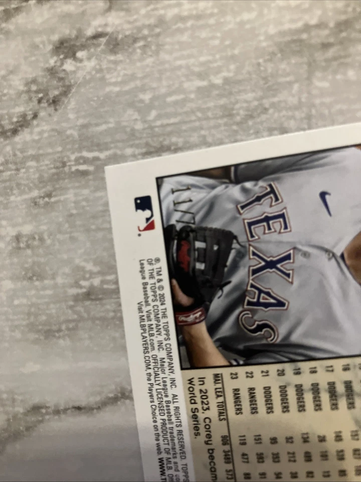 2024 Topps Archives Corey Seager #263 Aqua Sparkle Foilboard /75 - Image 3 of 3