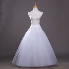 Hot Wedding Crinoline Slip Gown Underskirt White Bridal Petticoat Hoop Skirt