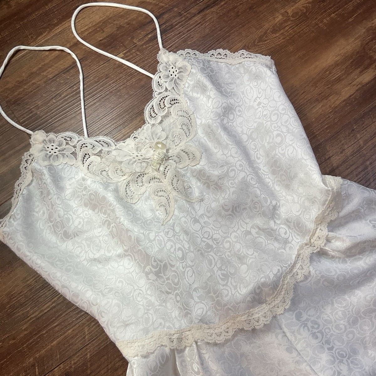 Vintage Christian Dior Lingerie Women's M White One Piece Bodysuit